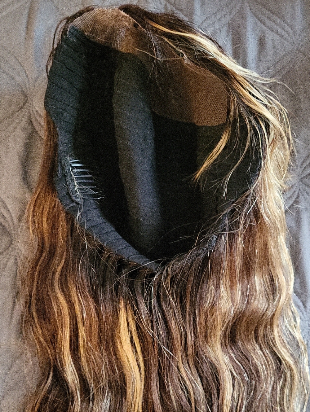 Wavy Lace Front Wig - 1B 30 27 Highlights 22 In( Cut N Worn) - Picture 9 of 10